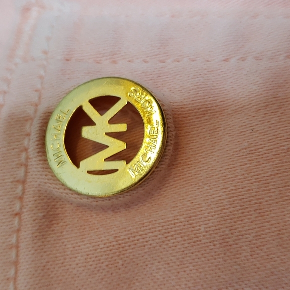 Michael Michael Kors Izzy Skinny Ankle Cropped Jeans Pant Dusty Coral Designer - Picture 9 of 14